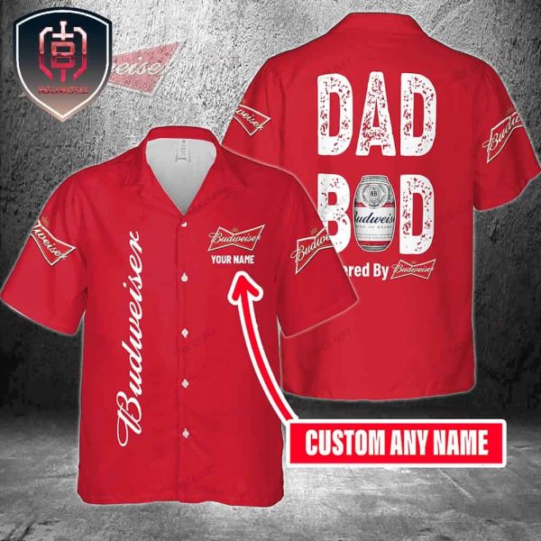 Dad Bod Powered By Budweiser For Men And Women Hawaiian Shirt