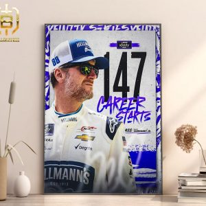 Dale Earnhardt Jr. 147 Career Starts Xfinity Series NASCAR Home Decor Poster Canvas