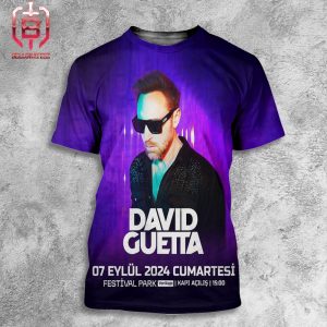 David Guetta At Festival Park Turkey September 07th 2024 All Over Print Shirt
