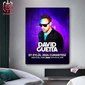 David Guetta At Festival Park Turkey September 07th 2024 Home Decor Poster Canvas