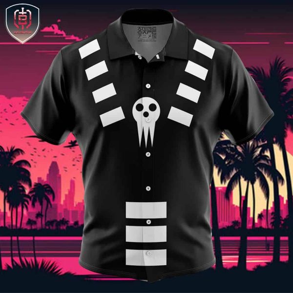 Death the Kid Soul Eater Beach Wear Aloha Style For Men And Women Button Up Hawaiian Shirt