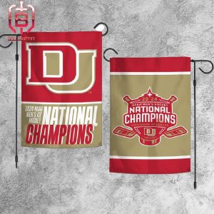 Denver Pioneers 2024 NCAA Men’s Ice Hockey Frozen Four National Champions Logo 2 Sides Garden House Flag
