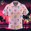 Electric Rodent Type Pokemon Pokemon Beach Wear Aloha Style For Men And Women Button Up Hawaiian Shirt