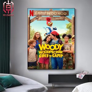 First Poster For Woody Woodpecker Goes To Camp Releasing On Netflix On April 12 Home Decor Poster Canvas