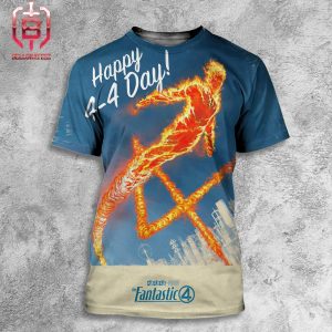 First Poster Of The Human Torch In Fantastic Four In Theaters On July 25 2025 All Over Print Shirt