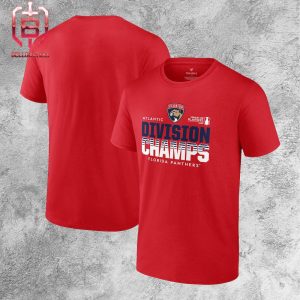Florida Panthers Red 2024 Atlantic Division Champions Unisex T-Shirt