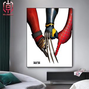 Funny Edit Poster Of Dealpool & Wolverines With Spiderman Comes Home Decor Poster Canvas