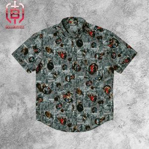Godzilla Merchandise Silver Screen Scorcher For Men And Women Button Up Summer Hawaiian Shirt