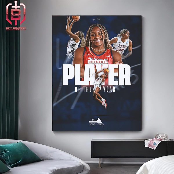 Gonzaga Bulldogs Yvonne Is The 2024 Becky Hammon Player Of The Year Home Decor Poster Canvas