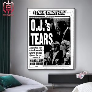 Iconic New York Post Covers Of OJ Simpson Over The Years Home Decor Poster Canvas