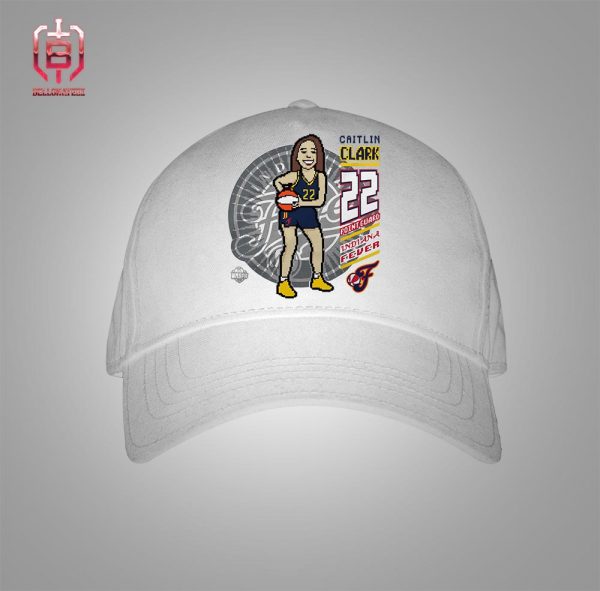 Indiana Fever Caitlin Clark Stadium Essentials Heather Gray Player 8-Bit Snapback Classic Hat Cap