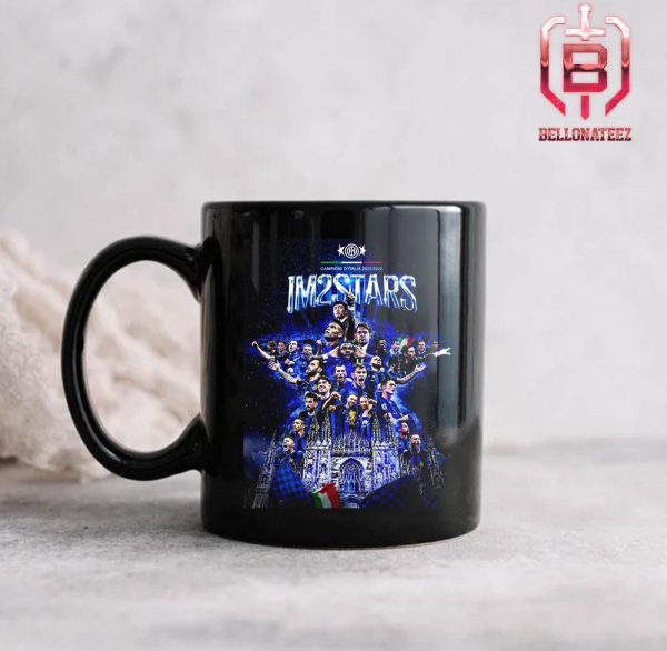 Inter Milan Italian Champions IM 2 Stars Collection Campioni D’Italia 2023-2024 Drink Coffee Ceramic Mug