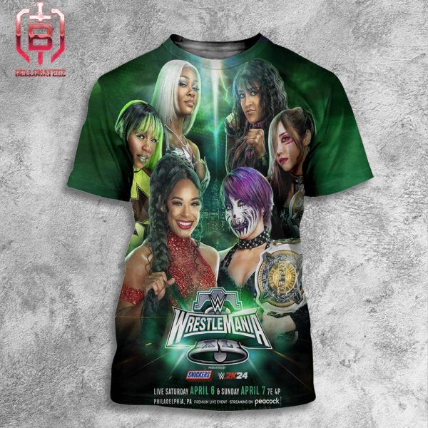 Jade Cargill Bianca Belair And The Trinity Fatu Will Battle Asuka Kairi Sane And Charlie Girl At WrestleMania XL All Over Print Shirt