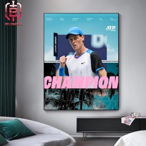 Jannik Sinner Secures His Second Masters Title With Men’s Single Champion In Miami Open Home Decor Poster Canvas
