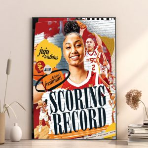 Juju Watkins Division 1 Freshman Scoring Record March Madness USCWBB Home Decor Poster Canvas