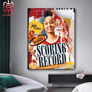 Juju Watkins USC Trojans Has Set The Record For Most Points Scored By A Freshman In A Single Season Home Decor Poster Canvas