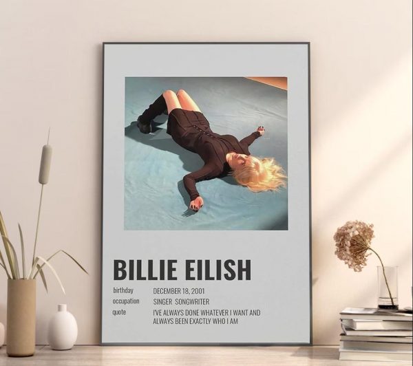 KAYNO Vintage Music Album Billie Eilish Ive Always Done Whatever I Want And Always Been Exactly Who I Am Home Decor Poster Canvas
