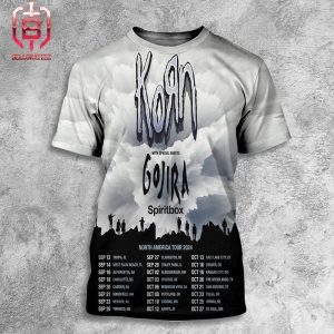 Korn North American Tour 2024 With Special Guests Gojira And Spiritbox All Over Print Shirt