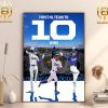 Los Angeles Dodgers First National League Team To Reach 10 Wins MLB Home Decor Poster Canvas