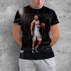 Malachi Flynn Explodes For 50 Points Off The Bench On 72% FG Detroit Pistons NBA All Over Print Shirt