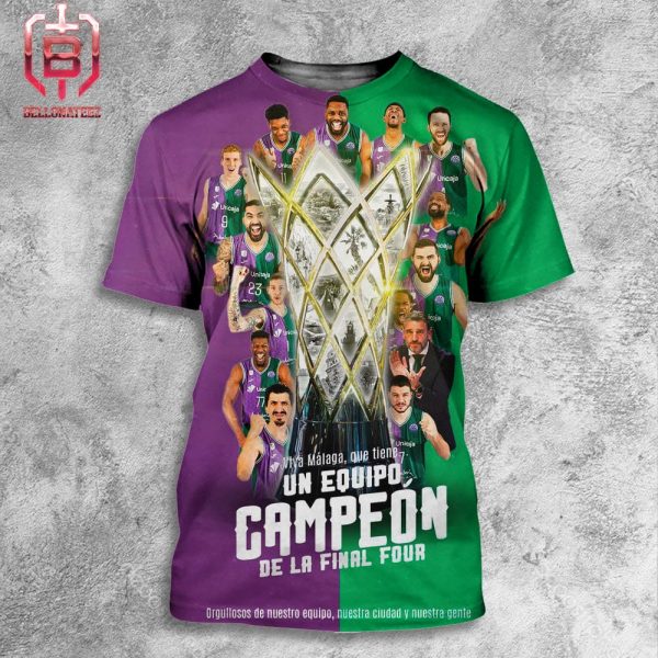 Malaga Unicaja Campeones De La Basketball Champions League Champions 2024 All Over Print Shirt