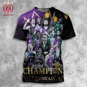 Malaga Unicaja Is Champions Of Basketball CL 2024 Viva Malaga Campeones De La All Over Print Shirt