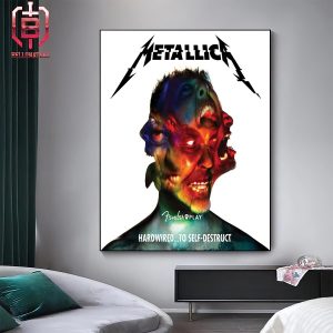 Metallica Drop Hardwired To Self-Destruct In Fender Play Home Decor Poster Canvas