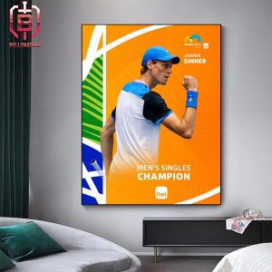 Miami Open Jannik Sinner Is Men’s Single Champion Home Decor Poster Canvas