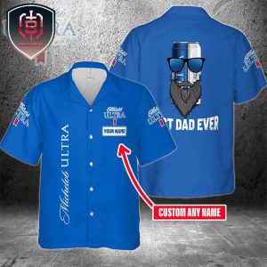 Michelob Ultra For Men And Women Best Dad Ever Hawaiian Shirt