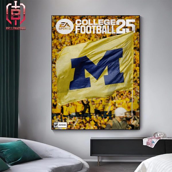 Michigan Wolverines University Football x EA College Football 25 Home Decor Poster Canvas