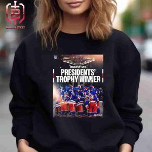 NHL 2023-2024 Presidents’ Trophy Winner Is New York Rangers With 114 Points Unisex T-Shirt