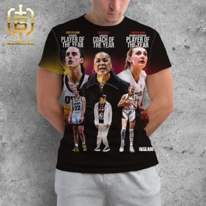 Naismith Awards Coach Of The Year Dawn Staley Player Of The Year Caintlin Clark Defensive Player Of The Year Cameron Brink All Over Print Shirt