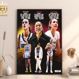 Naismith Awards Coach Of The Year Dawn Staley Player Of The Year Caintlin Clark Defensive Player Of The Year Cameron Brink Home Decor Poster Canvas