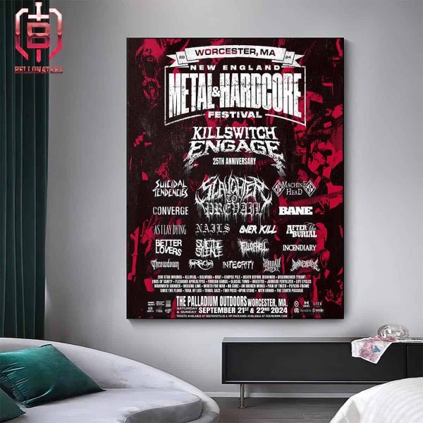 New England Metal And Hardcore Festival At The Worcester Palladium Outdoors MA Home Decor Poster Canvas