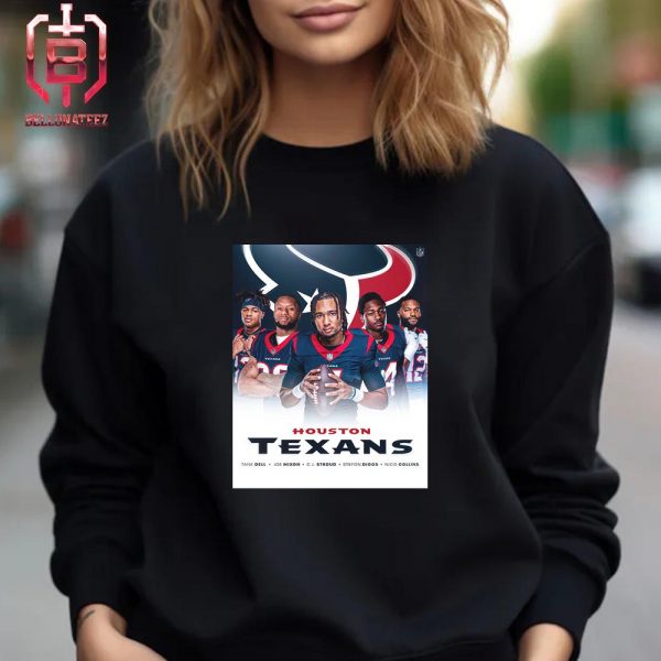 New Line Up Of Houston Texans In New NFL Season 2024-2025 Unisex T-Shirt