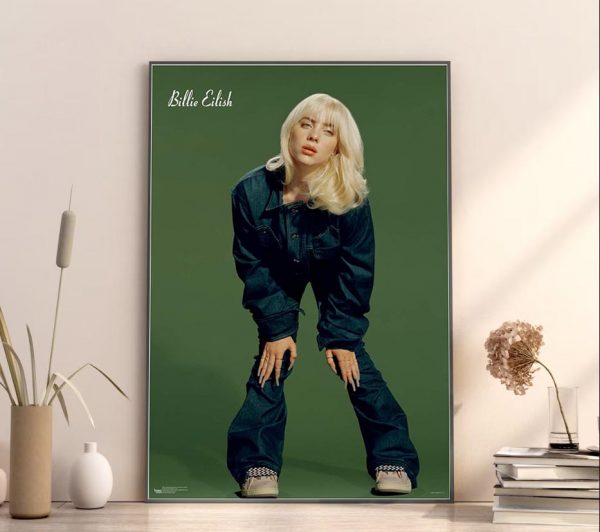New Poster For Billie Eilish Denim Clothes Home Decor Poster Canvas