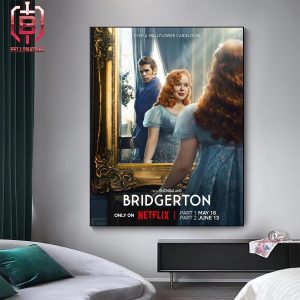 New Poster For Bridgerton From Shondaland Even A Wallflower Can Bloom On Netflix Home Decor Poster Canvas