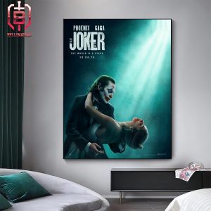 New Poster For Joker 2 Folie A Deux-The Word Is A Stage Trailer In April 9 2024 Home Decor Poster Canvas