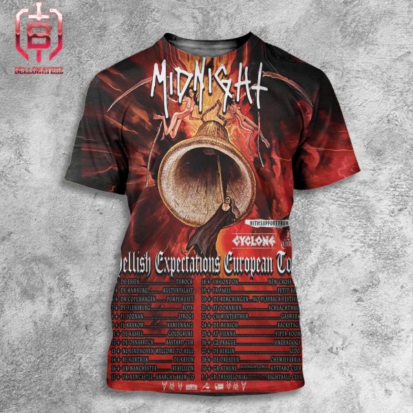 New Poster Midnight Bellish Expectations European Tour 2024 All Over Print Shirt