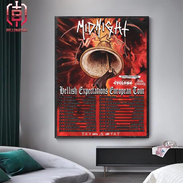 New Poster Midnight Bellish Expectations European Tour 2024 Home Decor Poster Canvas