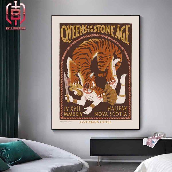 New Poster Of Queens Of The Stone Age At Halifax Nova Scotia Scotiabank Centre On April 17th 2024 Home Decor Poster Canvas