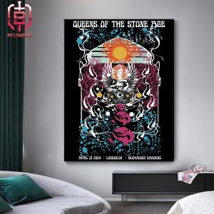 New Poster Of Queens Of The Stone Age At London On Budweiser Gardens On April 10th 2024 Home Decor Poster Canvas