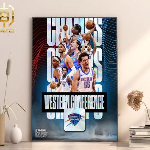 OKC Blue Oklahoma City Blue 2023 2024 NBA G League Finals Western Conference Champions Home Decor Poster Canvas