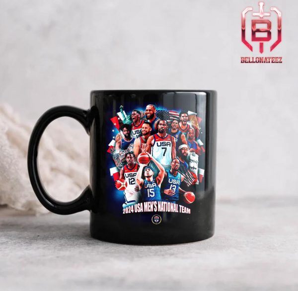 Official 2024 USA Men’s Basketball National Team In Olympic Paris Drink Coffee Ceramic Mug