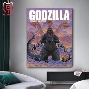 Official Godzilla World Of The Monster Poster Premium Merchandise Home Decor Poster Canvas