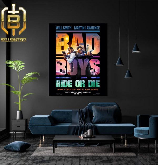 Official Poster Bad Boys Ride Or Die Miamis Finest Are Now Its Most Wanted Starring Will Smith And Martin Lawrence June 7th Home Decor Poster Canvas