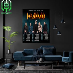 Official Poster Def Leppard Rock And Roll Hall Of Fame Icons Journey Summer Stadium Tour 2024 Home Decor Poster Canvas