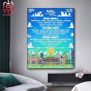 Official Poster For Rolling Loud Europe At Vienna On July 5-7 2024 Home Decor Poster Canvas
