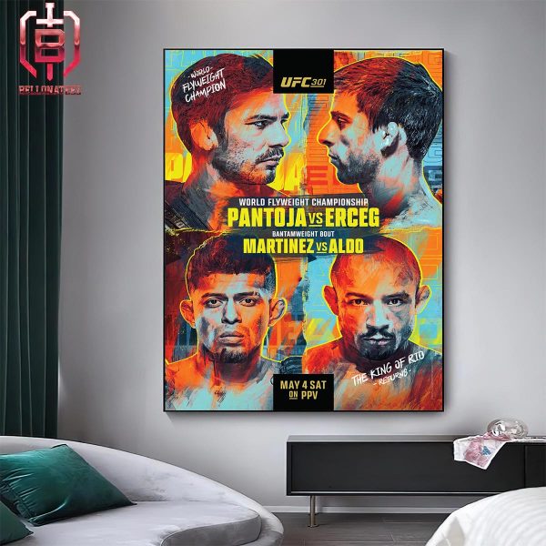 Official Poster For UFC Rio World Flyweight Championship And Bantamweight Bout Home Decor Poster Canvas