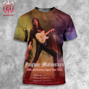 Official Poster Yngwie Malmsteen Show 40th Anniversary Japan Tour 2024 All Over Print Shirt
